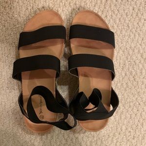 Black Espadrille Sandals // Size 6.5